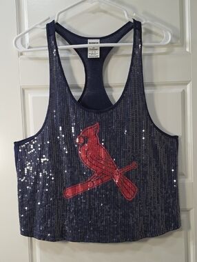 PINK by Victoria's Secret x 5th & Ocean St Louis Cardinals Sequin Tank Top - M